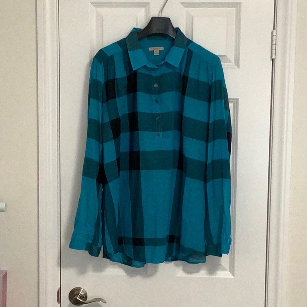 Burberry Plaid Blue and Black Tunic